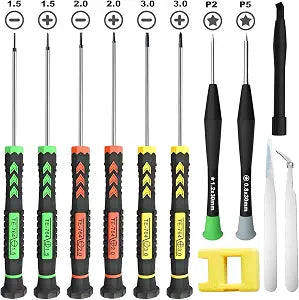12 Pcs Small Screwdriver Set with Flathead Phillips Pentalobe Screwdriver