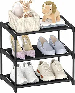 Autonomier 3 Tier Extra Small Shoe Rack (16.3" Wide), Ultra-Lightweight