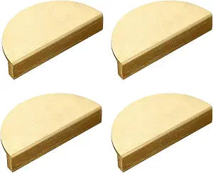 CALIDAKA 4pcs 3.9inch Half Moon Drawer Pull Handles Dresser Pulls Cabinet Handle,Brushed Gold Semicircle Half Moon Dresser Drawer Knob Pull Handles for Kitchen,Cabinetry,Book Cabinet