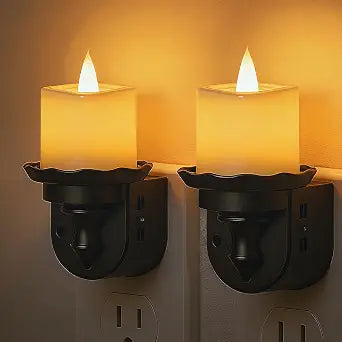L LOHAS LED Flameless Candle Night Light, Flicker Night Lights Plug in