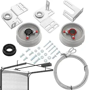 MorningRo Garage Door Torsion Spring Kit for 7 Feet High Garage Doors Includes Cable Rollers, Cables, Brackets and Hardware Compatibility for Most Residential Use Universal