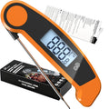 Digital Meat Thermometer Instant Read Orange Rotating Display IP56
