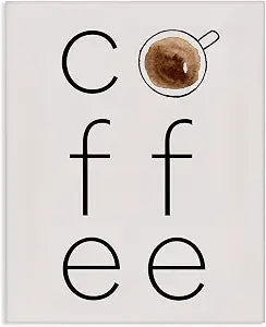 Coffee Text and Mug Kitchen, 16 x 20 Inch Canvas Wall Art