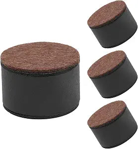 Biaungdo 4 Pcs Self-Adhesive Furniture Risers, 1.5", Black