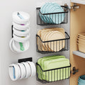NiHome 5PC Cabinet Door Lid Organizer, Metal Basket for Tumbler Tupperware