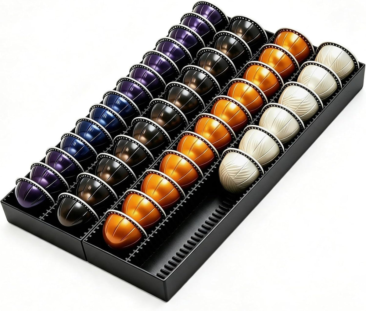 Coffee Pod Storage Holder Drawer Insert for Counter Compatible with Nespresso Vertuoline Capsules, Nespresso Pod Holder for Nespresso Vertuo for Home, Office, Coffee Station (2 Packs)