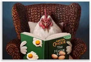 Stupell Industries 'Chicken Reading Book'| Wall Plaque Art