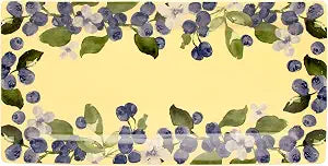Boston International Rectangular Platter Ceramic Serving Dish, 14.25" x 7.5", Blueberry