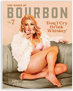 Bourbon Girl Cocktail Quote, 11 x 14 Inch Mounted Print on Wall Plaque