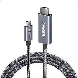 Anker HDMI Cable, 4K@60Hz Ultra-Fast USB C to HDMI Cord, 6ft