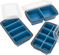 GORCI Silicone Soup Freezer Trays with Lids - 3 Pack, 1/2 cup, 1 cup, and 2 cup - Perfect Portion Control for Broth, Sauce & Meal Prep ï¼Œ100% Platinum Silicone BPA-Free, Flexible, Dishwasher Safe