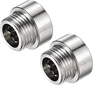 MECCANIXITY Shower Head Extension Arm, Stainless Steel Extension Pipe Fitting 10mm G1/2 Female to G1/2 Male Thread Reducer Coupling Adapter Connector Pack of 2
