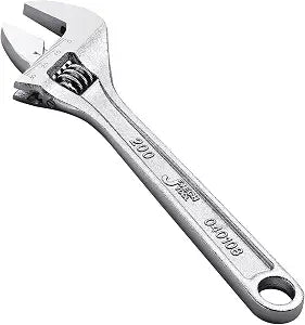 Jetech 8-Inch Adjustable Wrench - Professional Spanner Cr-V Steel Shifter Spanner with Metric Scale Wide Caliber Opening, for Home, Garage, Workshop and DIY