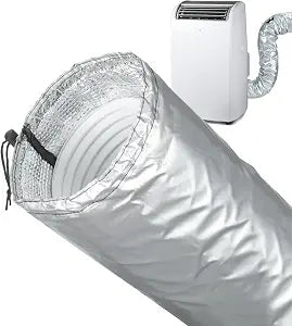 Portable AC Hose Insulation Sleeve, Air Conditioner Hose Cover Wrap for 5" & 5.9" Diameter Exhaust Hose, AC Duct Vent Cover Sleeve with Upgrade Heat Insulation Material,One Step Install