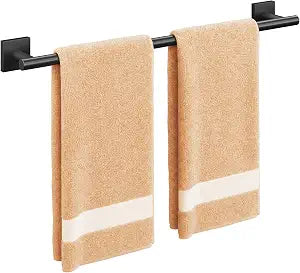 USHOWER Matte Black Towel Bar, 24 Inch Towel Racks for Bathroom