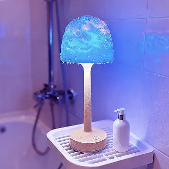 Shower Lamp Waterproof, Rechargeable Cordless Table Lamp (Khaki)
