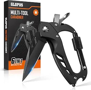 Multitool Carabiner with Pocket Knife, Birthday Gifts for Men Him Boyfriend