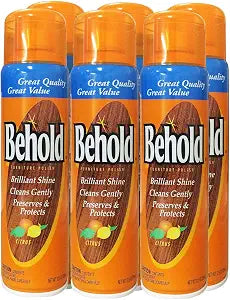 Behold Furniture Polish, Citrus, 6 Count