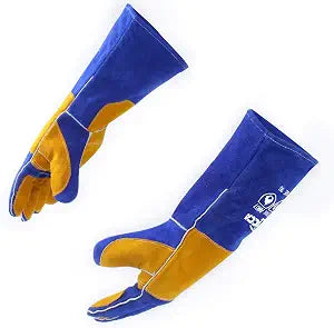 RAPICCA Welding Gloves for Men, 932F Fireproof Leather, 16 in Blue