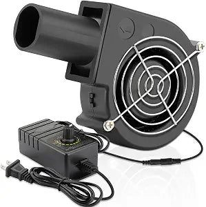 Small Blower Fan 97mm 12V Speed Control, BBQ Air Mover Blower Fan