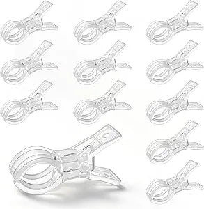 PUGPIU 12 Pack Balloon Arch Clips for Backdrop, 3.5 Inch Clear Spring Clamp