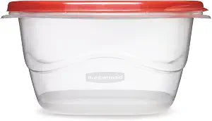 Rubbermaid TakeAlongs Deep Square Food Storage Containers, 5.3 Cup, 2 Count