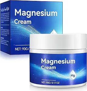 Magnesium Lotion, Magnesium Oil Cream - Feet, Knees, Muscle Stiffness & Joints, Fast-Absorbing, Non-Greasy-3.17 OZ