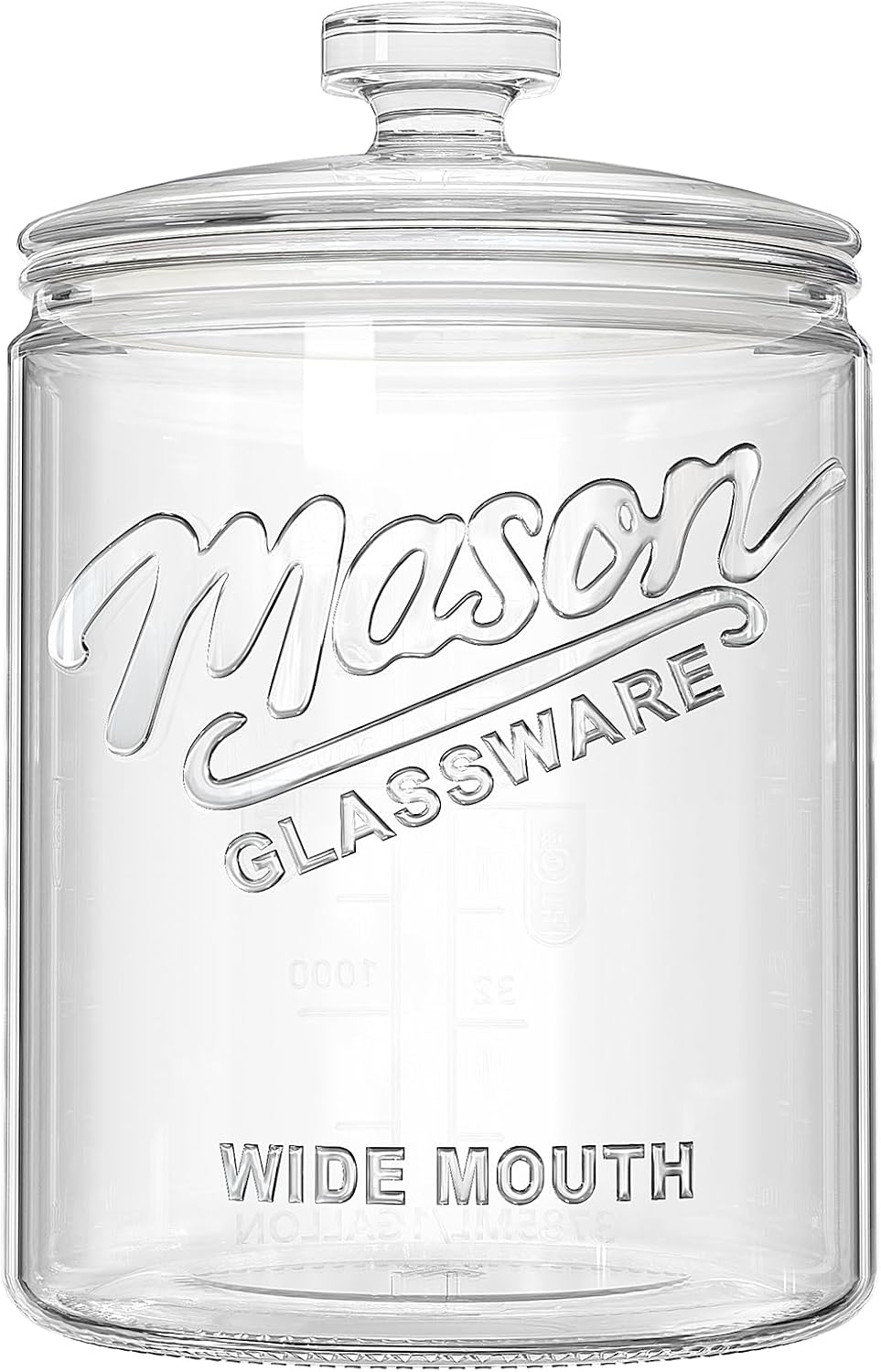 1 Gallon Glass Cookie Jar with Airtight Lid for Sourdough Starter
