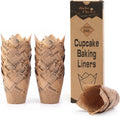 Bake Choice 200pc Standard Tulip Cupcake Liners for Baking, Newspaper Print