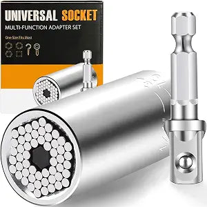 Gifts for Men, Super Universal Socket Tool, Fathers Day Dad Gifts for Men Him Husband Birthday, Grip Socket Set w/Power Drill Adapter Cool Tools Gadgets for Mens Christmas Stocking Stuffers for Adults