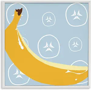 Banana Still Life Kitchen, 17 x 17 Inch Framed Gicle Print