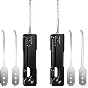 Grav Pick Outdoor Multi-Tool, Sliding Pocket Grabber with Interchangeable Stainless Steel Probes2pcs)