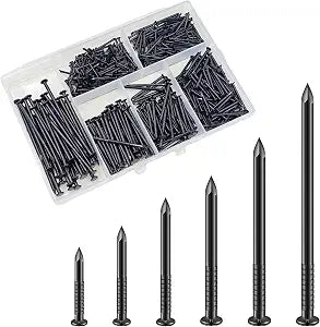 Wensilon Black Nails Assortment Kit,Nails for Hanging Pictures kit