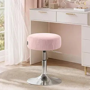 VASAGLE Bar Stool Set of 1, 360 Swivel Vanity Stool, Thick Cushion