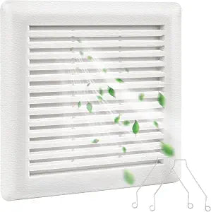 C350GN Bathroom Fan Cover Replacement with Springs Plastic S97017068 Bathroom Exhaust Grill Cover Compatible with Broan-NuTone Models 690 693 VC305C3N VC307C2N, 695 and 696N, 8-3/4" x 9-1/8", White