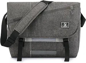 OIWAS 14 Inch Laptop Messenger Bags for Men Waterproof Crossbody Bag, Grey