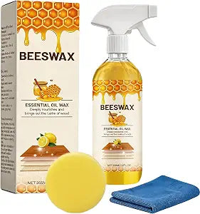 Beeswax Floor Spray,Beeswax Essential Oil Wax,2026 New Beeswaxs Wood Polish Spray,Multi-purpose furniture care spray, suitable for living rooms, kitchens, and wood floors