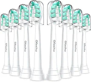 Replacement Brush Heads for Philips Sonicare Click-on Electric Toothbrush Heads Compatible with Plaque Control C1 C2 4100 5100 6100 2 Series HX9024, 8 Pack White