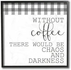 'Coffee Funny Word Kitchen Dining Room Grey'| Framed Giclee Art