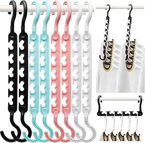 8-Pack Closet Organizers Storage, Sturdy Space-Saving Hangers for Wardrobes