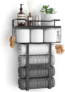 Aetyord Towel Racks for Bathroom Wall Mounted Towel Storage Organize