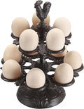 Heavy Duty Cast Iron Egg Holder Countertop Vintage Eggs Stand for 12 Eggs