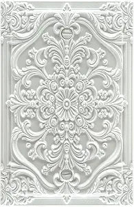Decorative Light Switch Plate Covers White Flower Elegant 3D Floral Embossed 1 Gang No Device Single Blank Outlet Covers Wall Plate Light Switch Cover Plate for Bedroom Home Decor