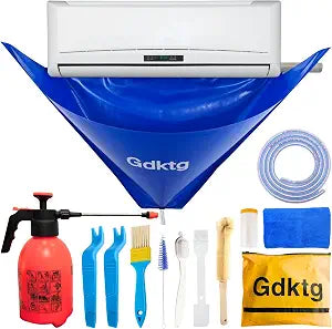 Mini Split AC Cleaning Kit with 2L Pressure Sprayer Fits 38-48in Unit