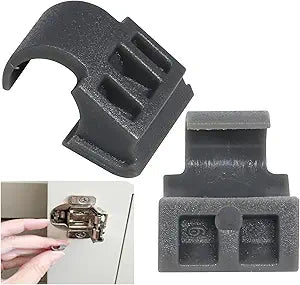 E.H.C. 86 Degree Restriction Clips for Most Major Brand Face Frame Hinges. Limits The Hinge to 86 Degrees Allowing Cabinet Door to Stop. 4 Restriction Clips per Bag No More Bang