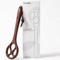 Premium Walnut Danish Dough Whisk, 12 Inch Solid Wooden Dough Whisk for Sourdough, Handheld Bread Whisk for Baking, Heavy Duty Pastry Batter Mixer Tool