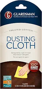 Guardsman Wood Furniture Dusting Cloths - 1 Pre-Treated Cloth - Captures 2x The Dust of a Regular Cloth, Specially Treated, No Sprays or Odors - 462100