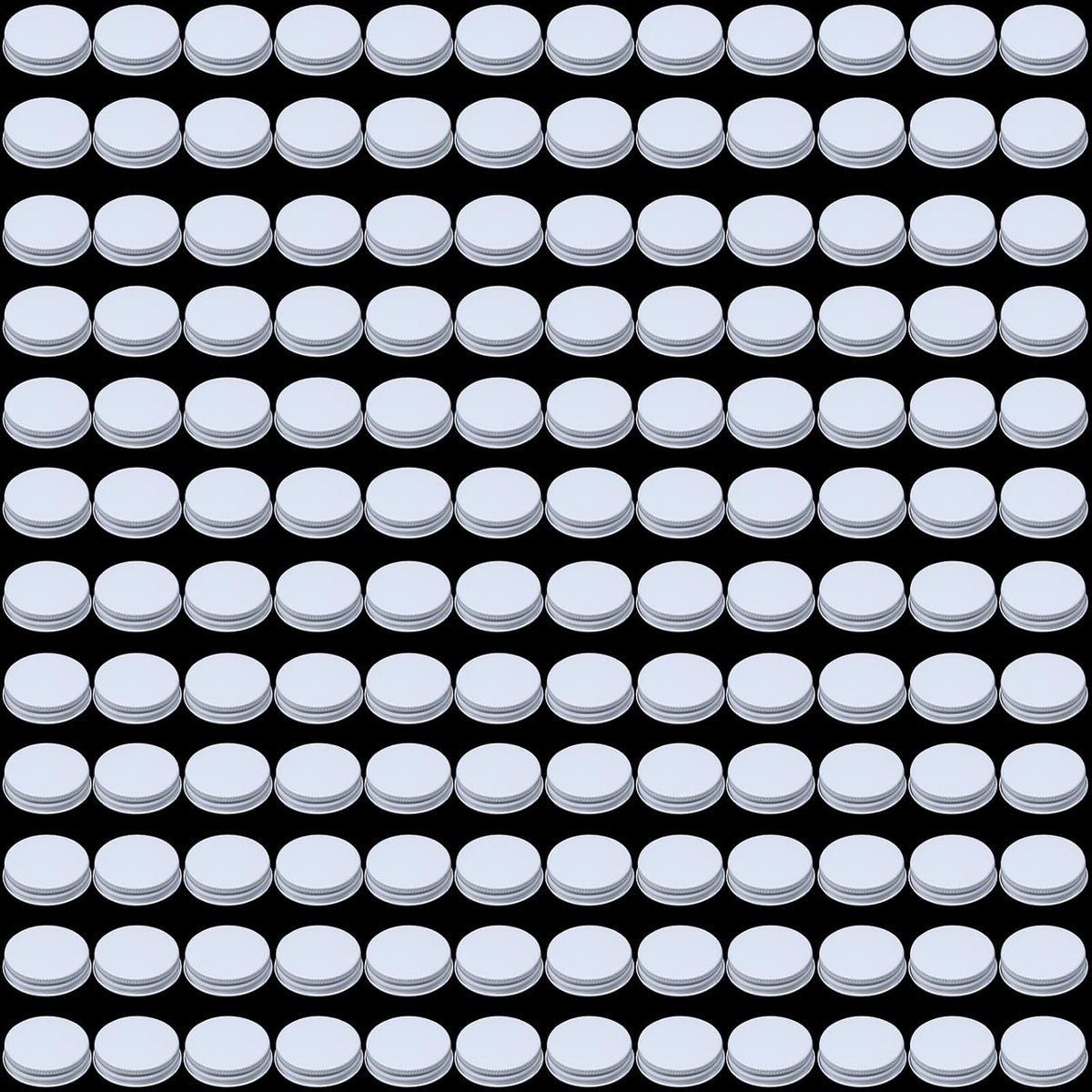 Patelai 144 Pcs 38 mm White Growler Caps Lids, Tinplate Metal Screw Caps