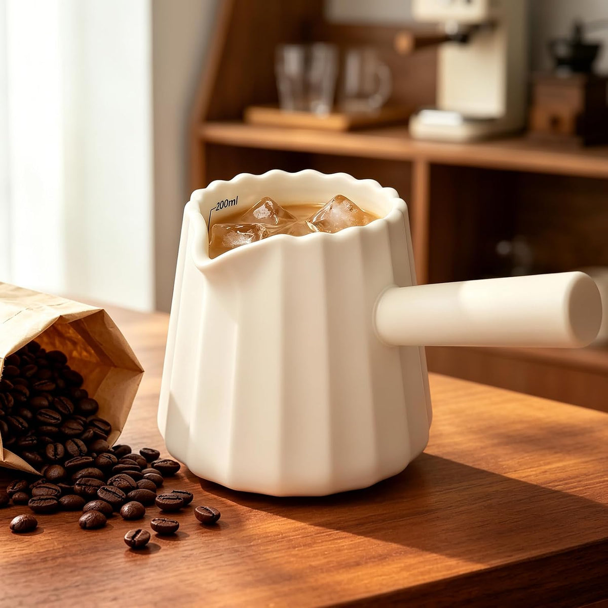Ceramic Espresso Cup 6Oz/200ml, Espresso Measuring Cup, Espresso Accessory