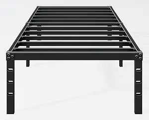 Hafenpo 14 Inch Twin Bed Frame, Under Bed Storage, Black